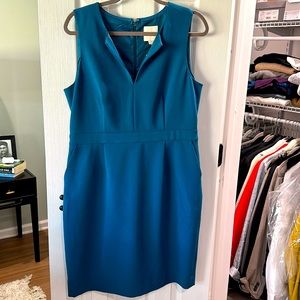 JCrew teal suit dress size 14